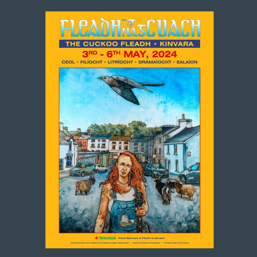 This is the 2024 poster for Fleadh na gCuach designed by Ryan Lavin